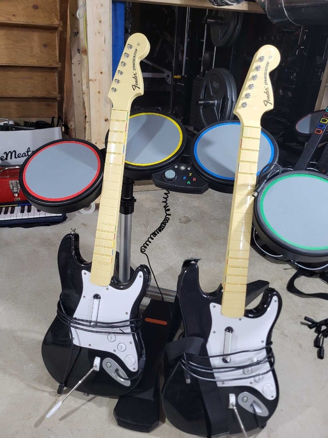 xbox 360 rockband set up