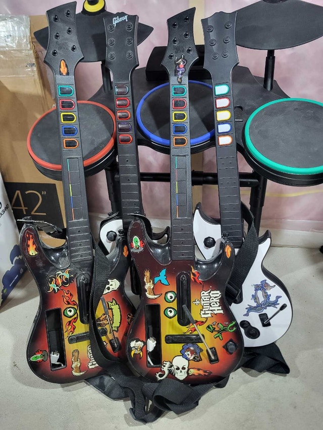 nintendo wii guitar hero guitars $80 each
