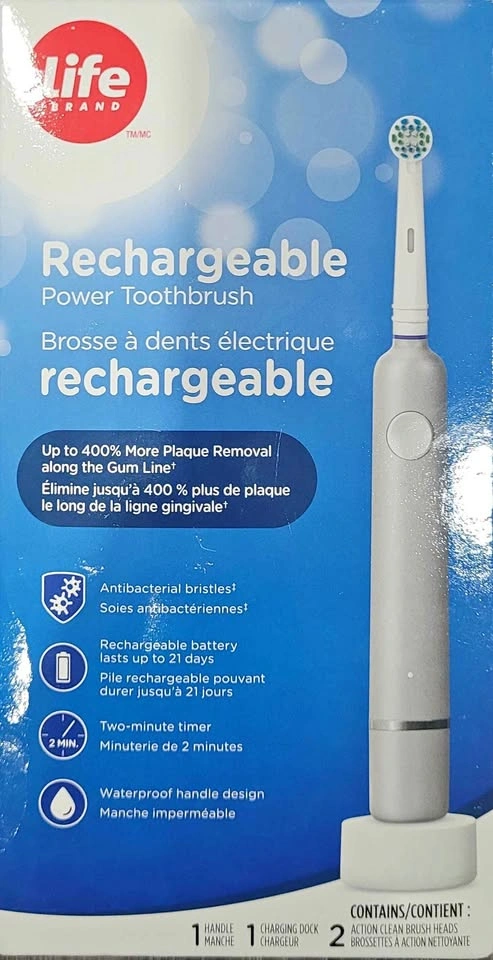 Life Brand Rechargeable Power Toothbrush