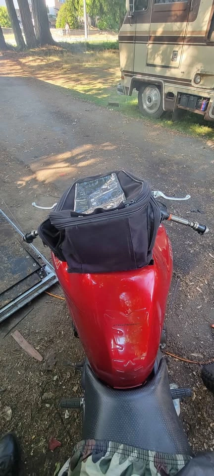Motorcycle Tank Bag with Clear Map Pocket - Black - photo 3