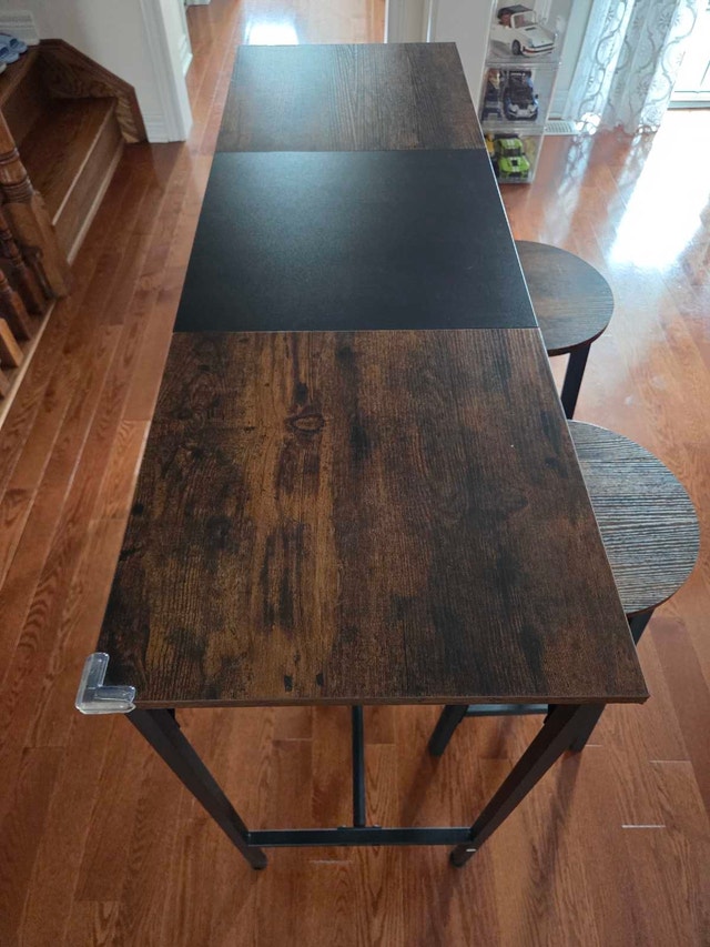 Industrial High Bar Table with Two Stools - photo 4