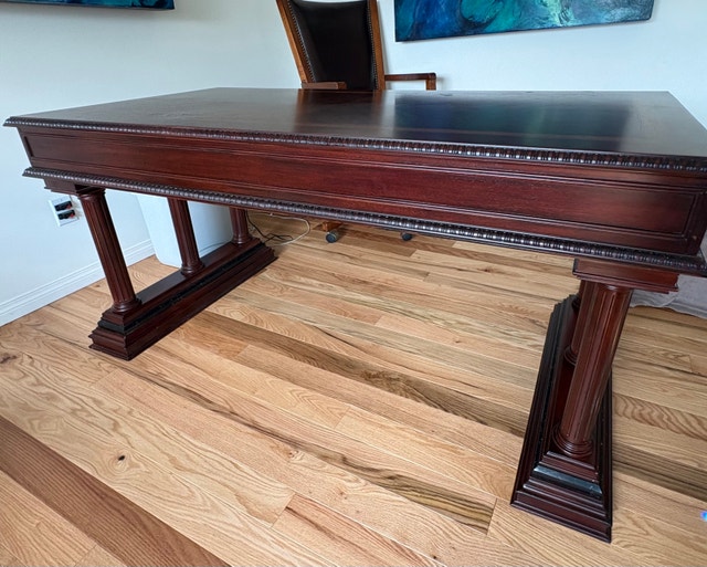 Mahogany executive desk by Bombay Canada