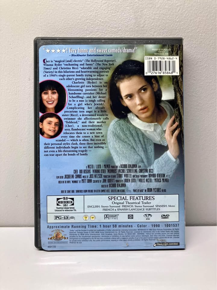 Mermaids Widescreen DVD Starring Cher - Excellent Cond. - photo 5