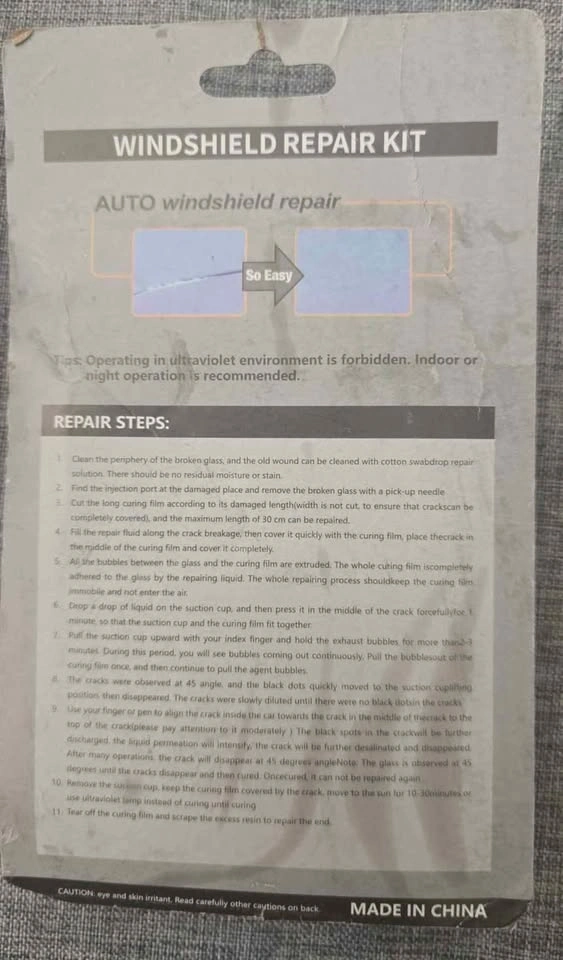 20 Minute Windshield Repair Kit - photo 2