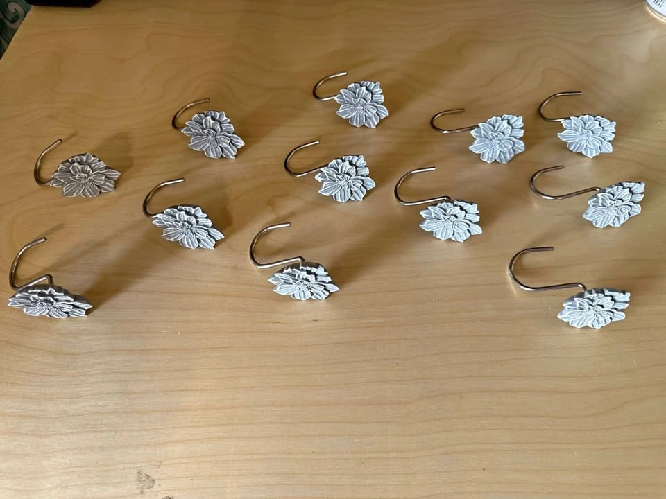 Shower curtain hooks