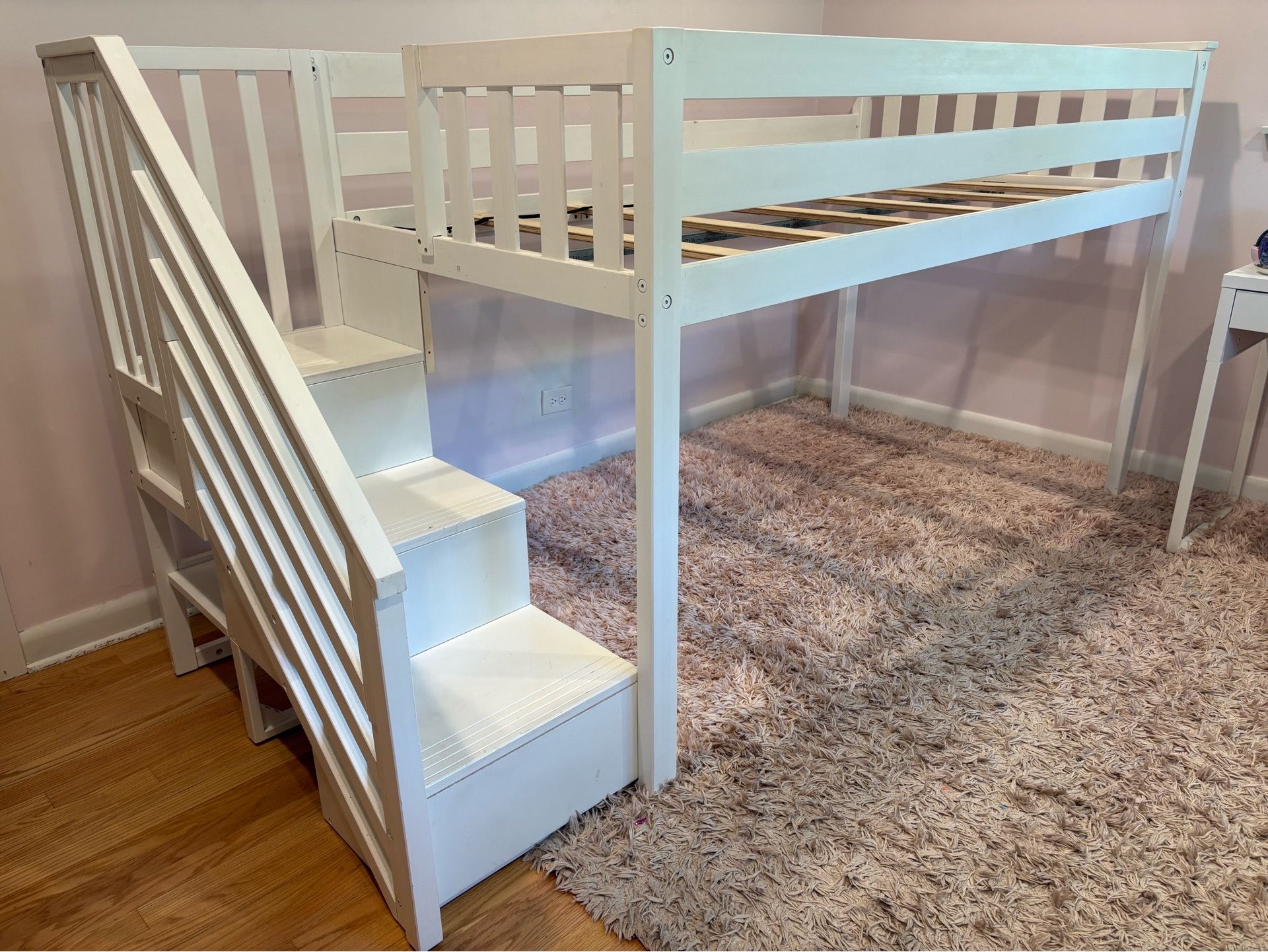 Twin Low Loft Bed with Staircase