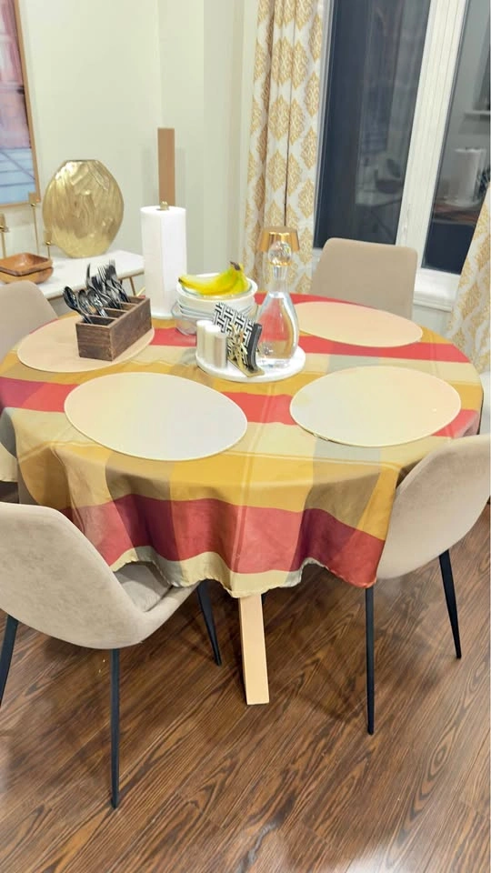 4 Seater Glass Top Dining Table