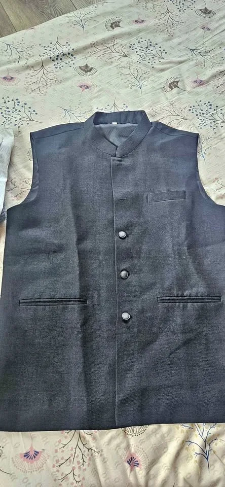 Black Nehru Jacket Vest