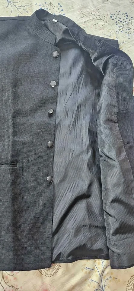Black Nehru Jacket Vest - photo 2
