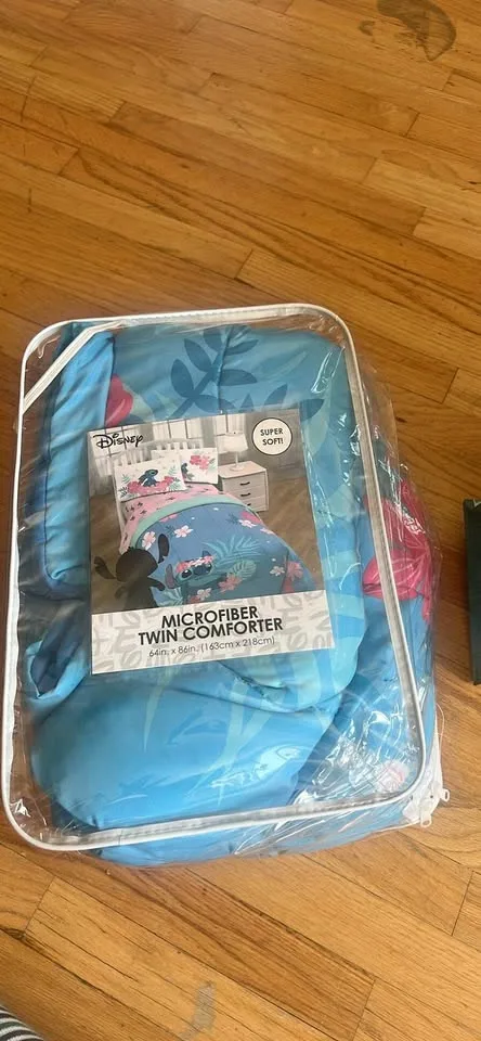 Disney stitch microfiber twin comforter