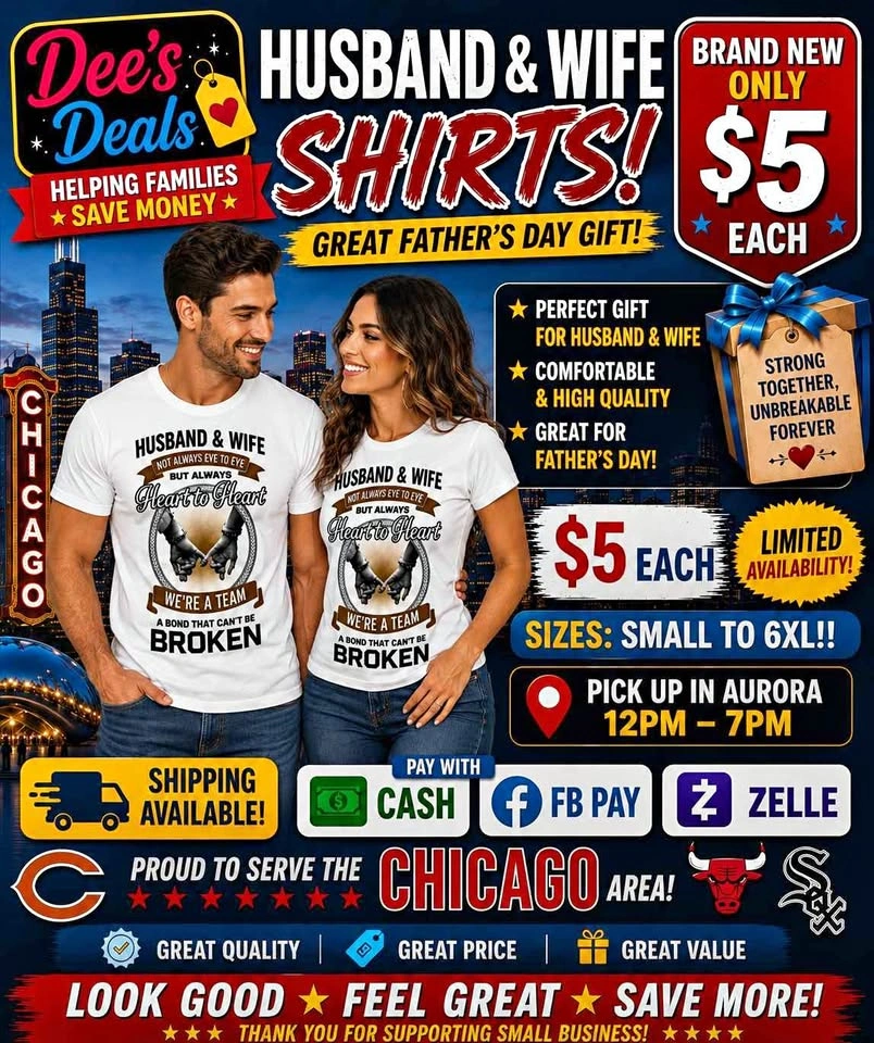 Husband and Wife Shirts $5 each Sizes to 6XL