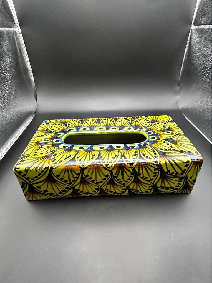 Hand painted Talavera Tissue Box