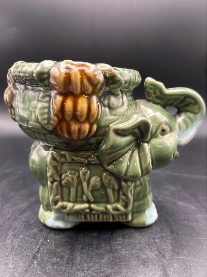 Vintage Majolica Elephant Planter/Holder - photo 2