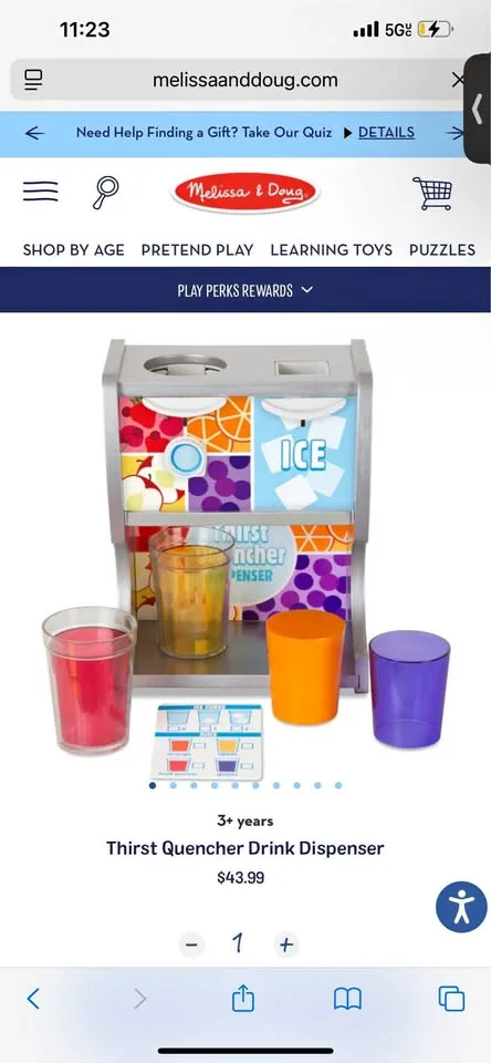 Melissa and Doug Thirst Quencher Drink Dispenser