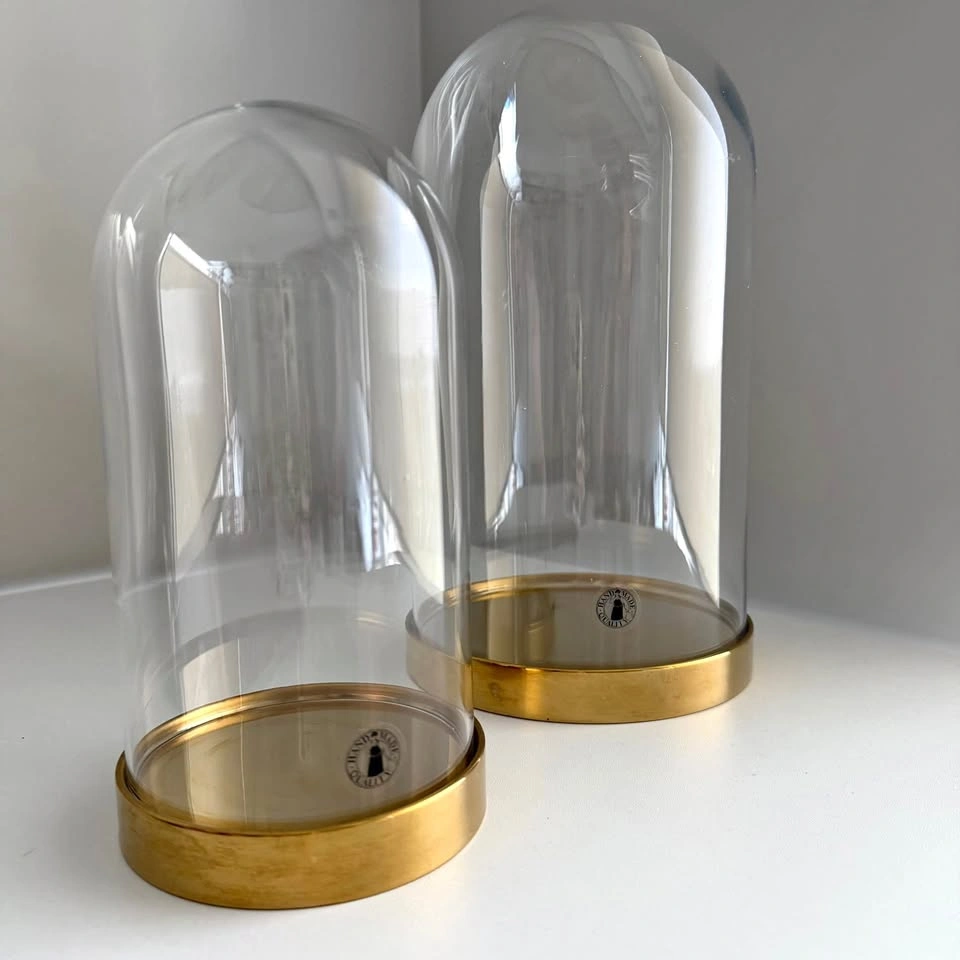Ikea Begavning Glass Domes with Gold Base Set