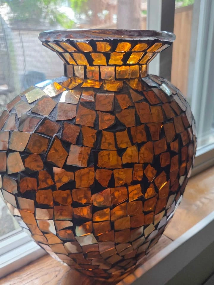 Amber Glass Mosaic large Vase - photo 2
