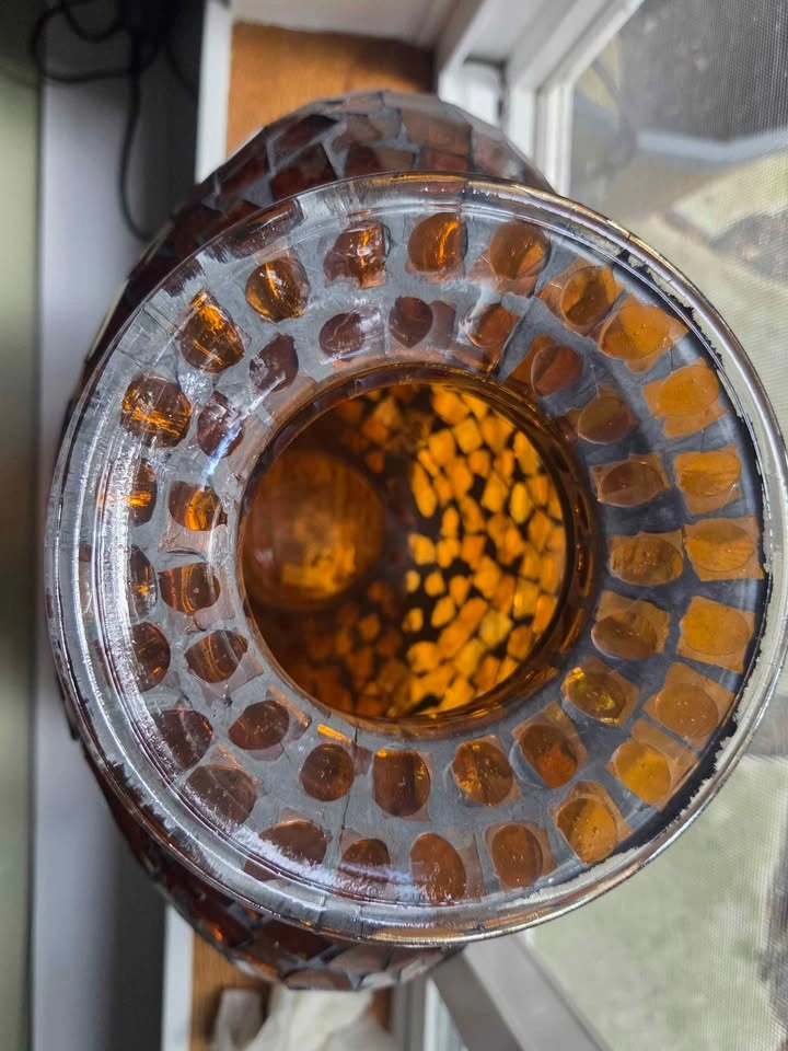 Amber Glass Mosaic large Vase - photo 3