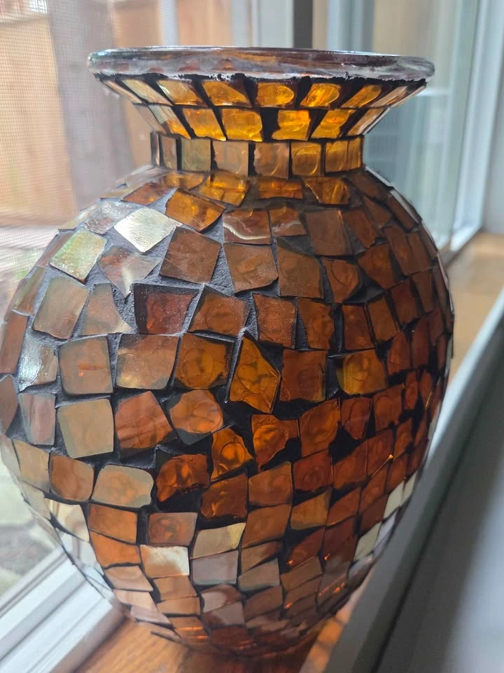 Amber Glass Mosaic large Vase - photo 4