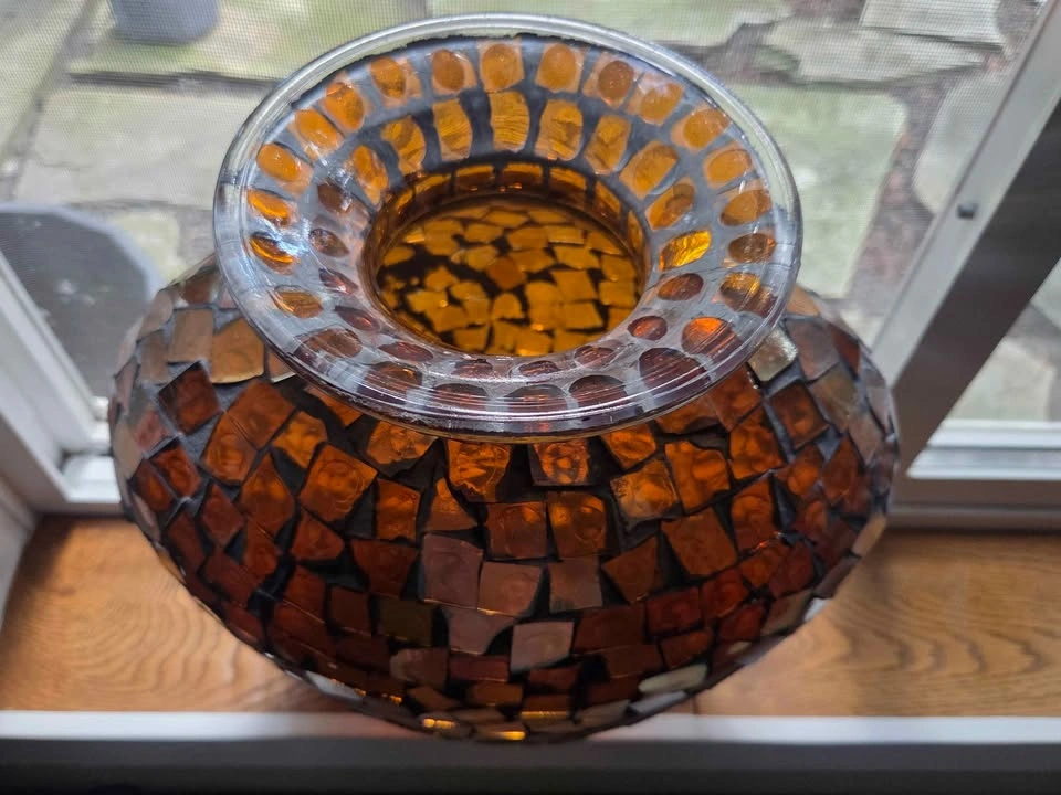 Amber Glass Mosaic large Vase - photo 5