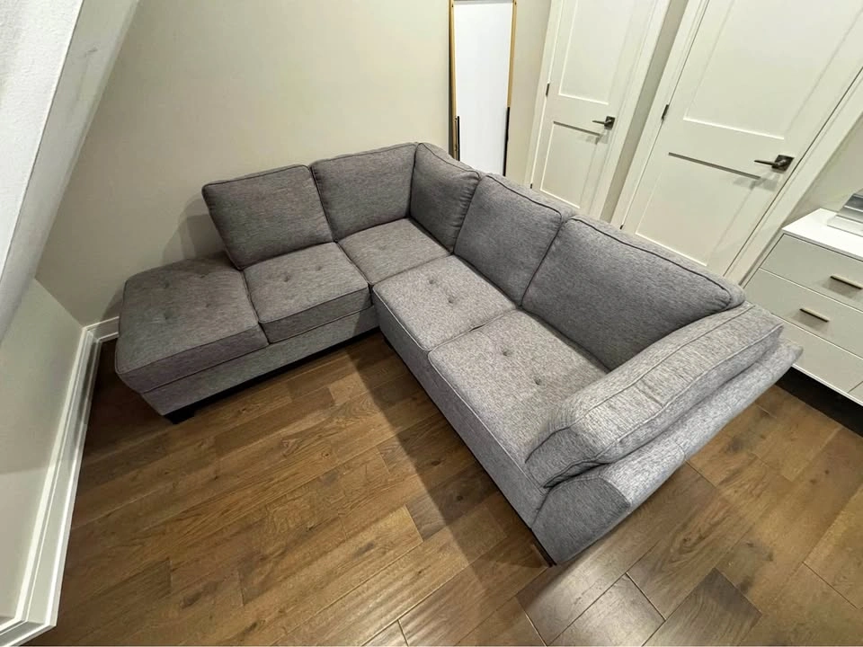 Charcoal 2 Piece Left Hand Facing Sectional Couch