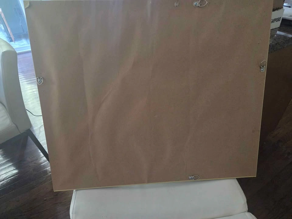 Large Linen Fabric Cork Board - Distressed Blue Wood Frame - photo 4