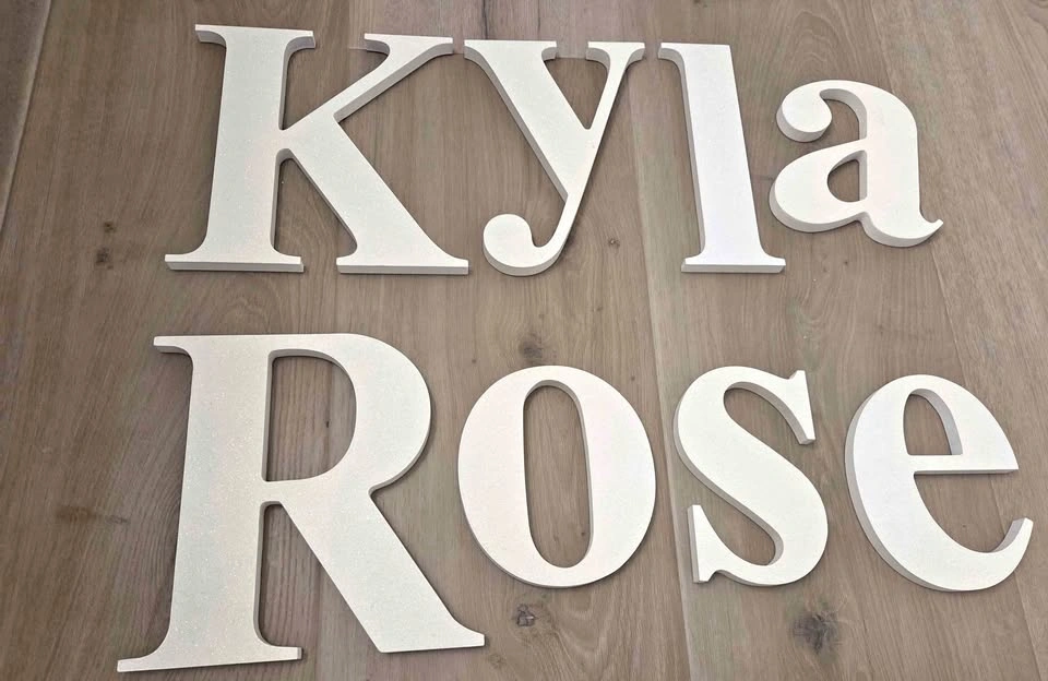 Premium Homeworks Designs Custom Glitter Wooden Wall Letters