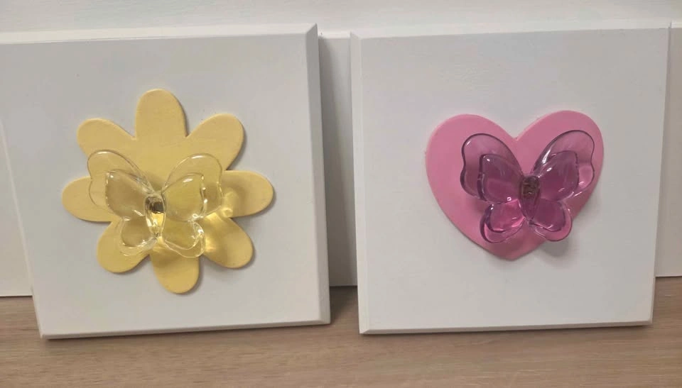 Hand-Crafted 3D Glass Butterfly Wall Plaques – Set of 2 - photo 3