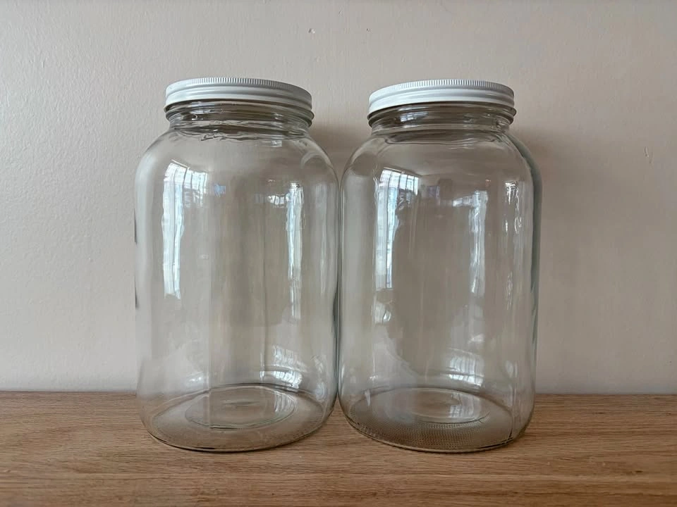 Canning jars (2 pc, 1 gallon each)