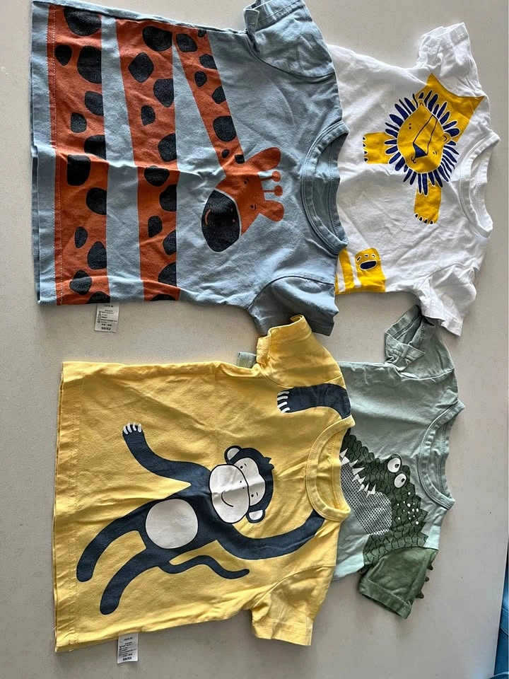 Set of 4 Toddler Animal Graphic T-Shirts -24m