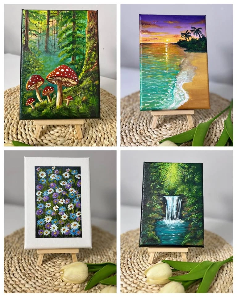 Original Mini Acrylic Painting – One-of-a-Kind Hand-Painted Artw