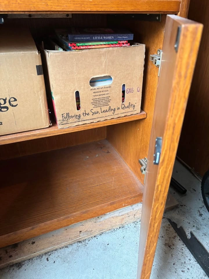 Wooden Bookcase with Lower Cabinet - photo 3