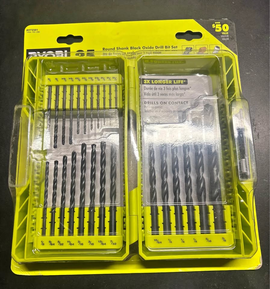 Ryobi 25 piece drillbit set