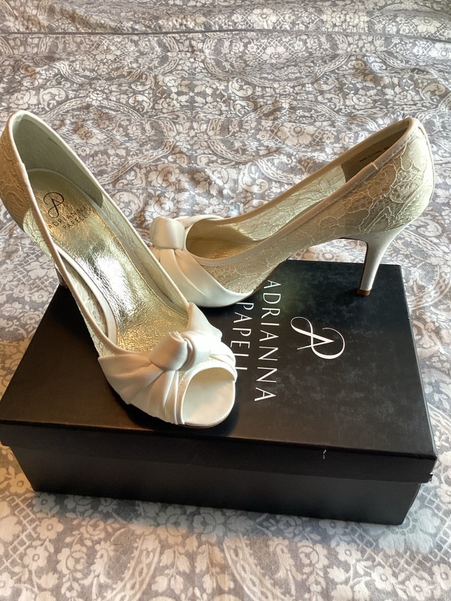 Adrianna Papell Francesca Ivory Satin Heels