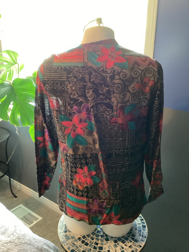 Frayne Floral Pattern Long Sleeve Blouse - photo 4