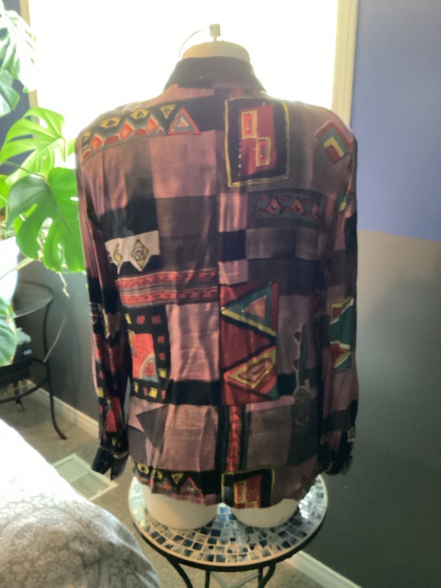 Chagall Abstract Print Button-Up Shirt - photo 3