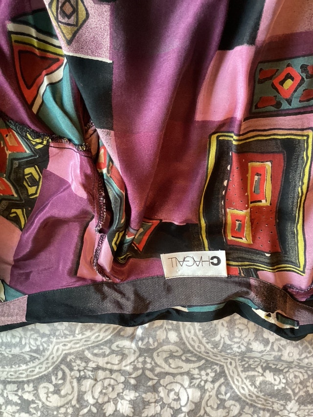 Chagall Abstract Print Button-Up Shirt - photo 5