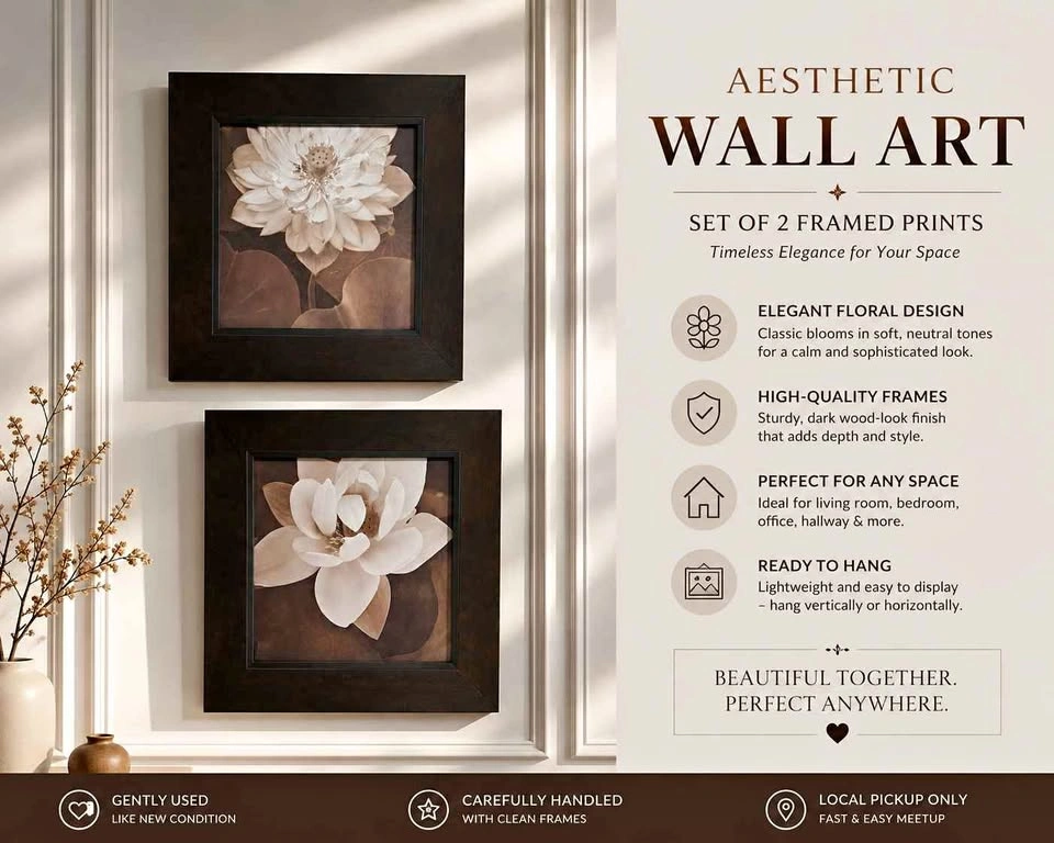 ✨ Aesthetic Wall Art Frames – Set of 2 ✨