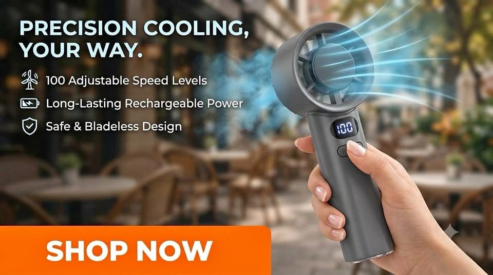 Portable Handheld Fan with 100 Speed Levels