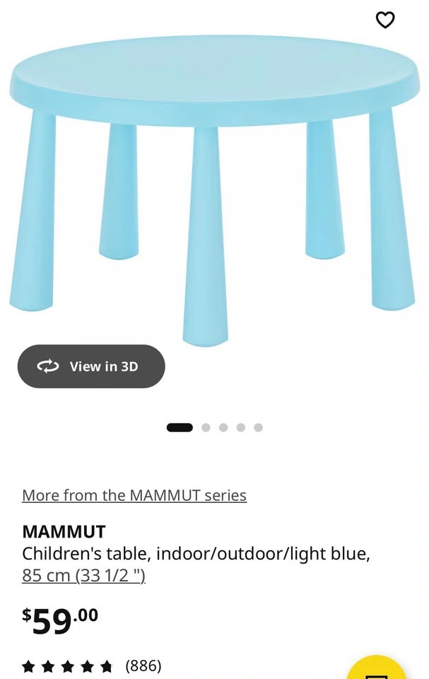 IKEA MAMMUT Children's Table - photo 4