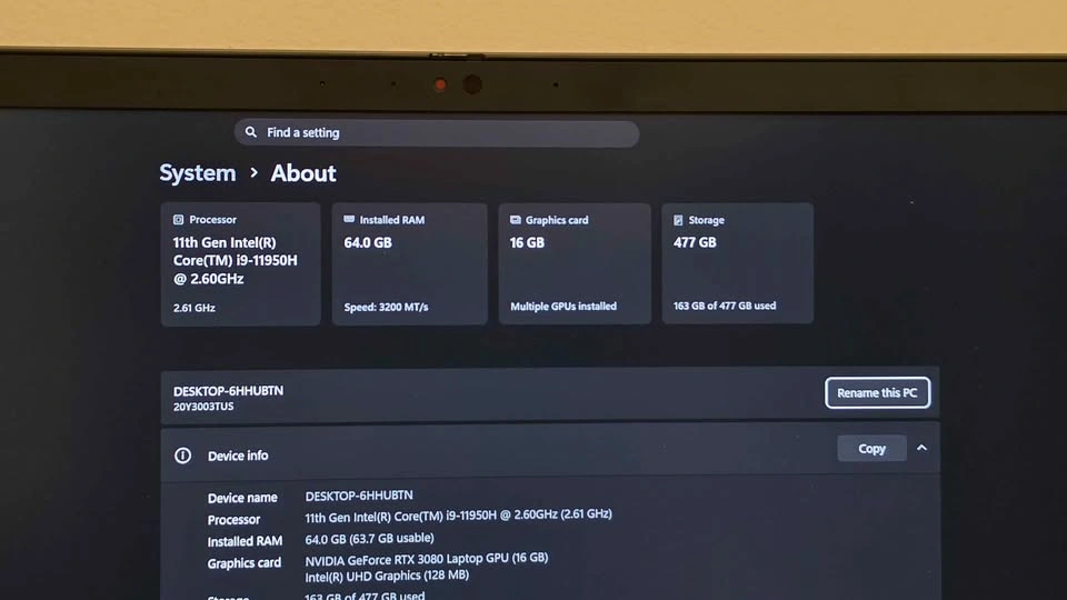MAXED ThinkPad P1 Gen4 | i9 | RTX 3080 | 64GB RAM | Warranty - photo 4