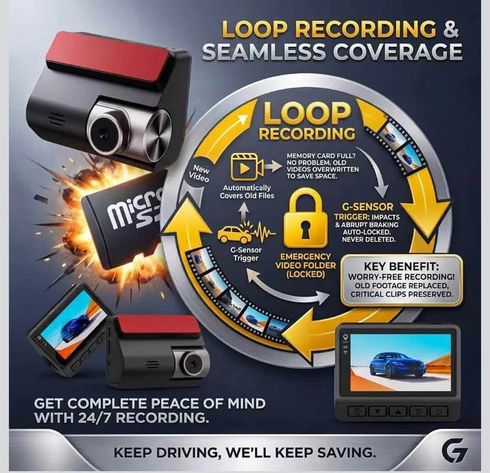 4K+1080P Dash Cam Front and Rear (Includes 32GB Card) - photo 3