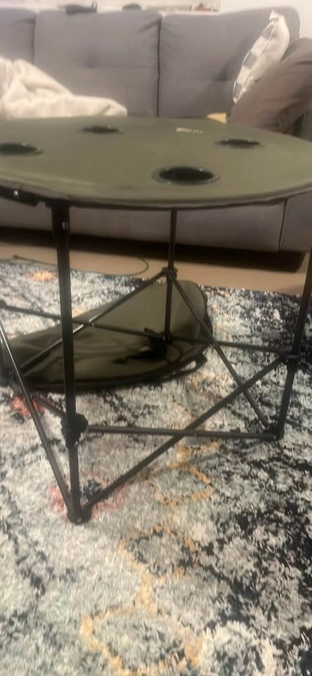 Uline Folding Camping Table with Cup Holders - photo 2