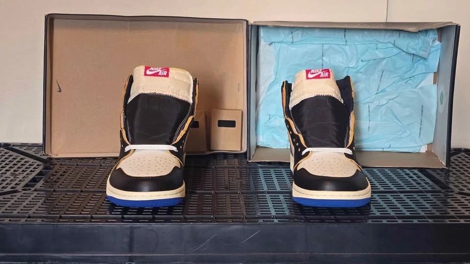 Size 10 Union x Fragment x Air Jordan 1 Varsity Red/Sport Royal - photo 4