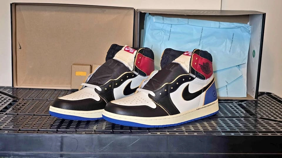 Size 12 Union x Fragment x Air Jordan 1 Varsity Red/Sport Royal