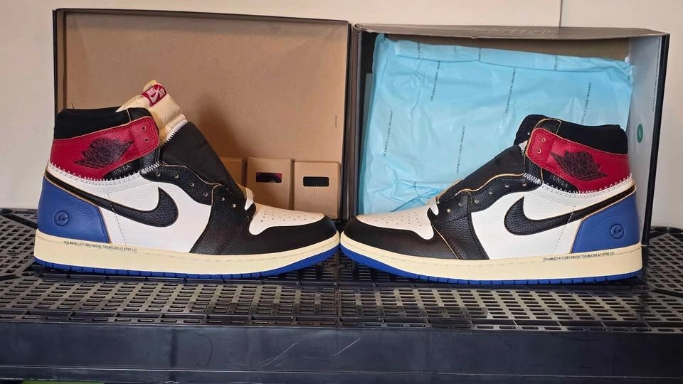 Size 12 Union x Fragment x Air Jordan 1 Varsity Red/Sport Royal - photo 2