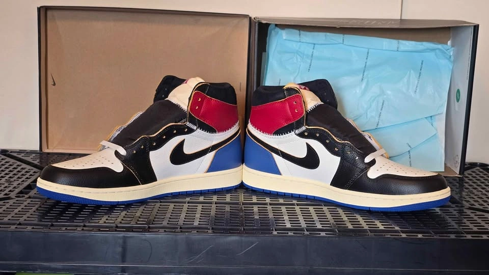 Size 12 Union x Fragment x Air Jordan 1 Varsity Red/Sport Royal - photo 5