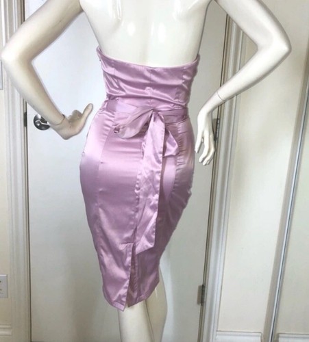 Jane Norman Y2K Light Pink Satin Dress Silver Embellished - photo 4