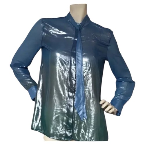 Imperial Shimmering Blue Green Blouse S