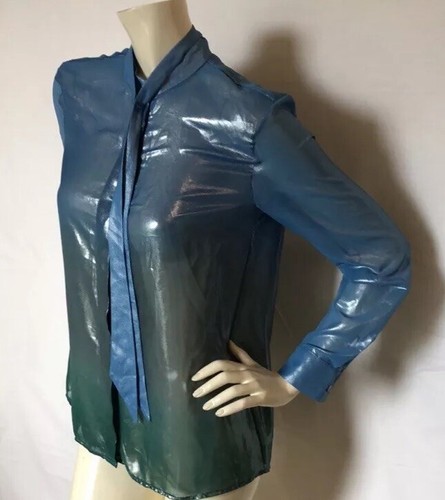 Imperial Shimmering Blue Green Blouse S - photo 3