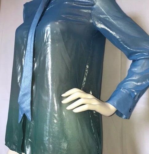 Imperial Shimmering Blue Green Blouse S - photo 4